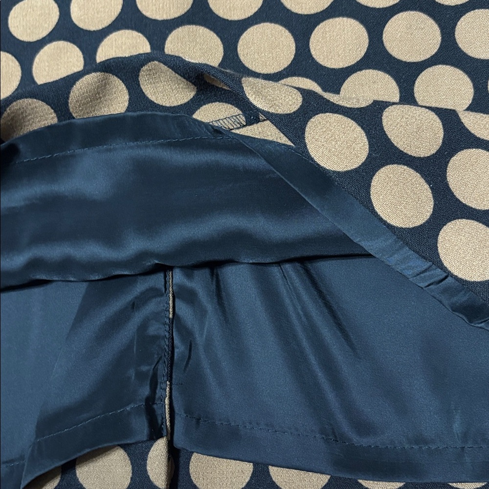 Talbots Black Tan Polka Dot A-Line Skirt - Picture 3 of 6